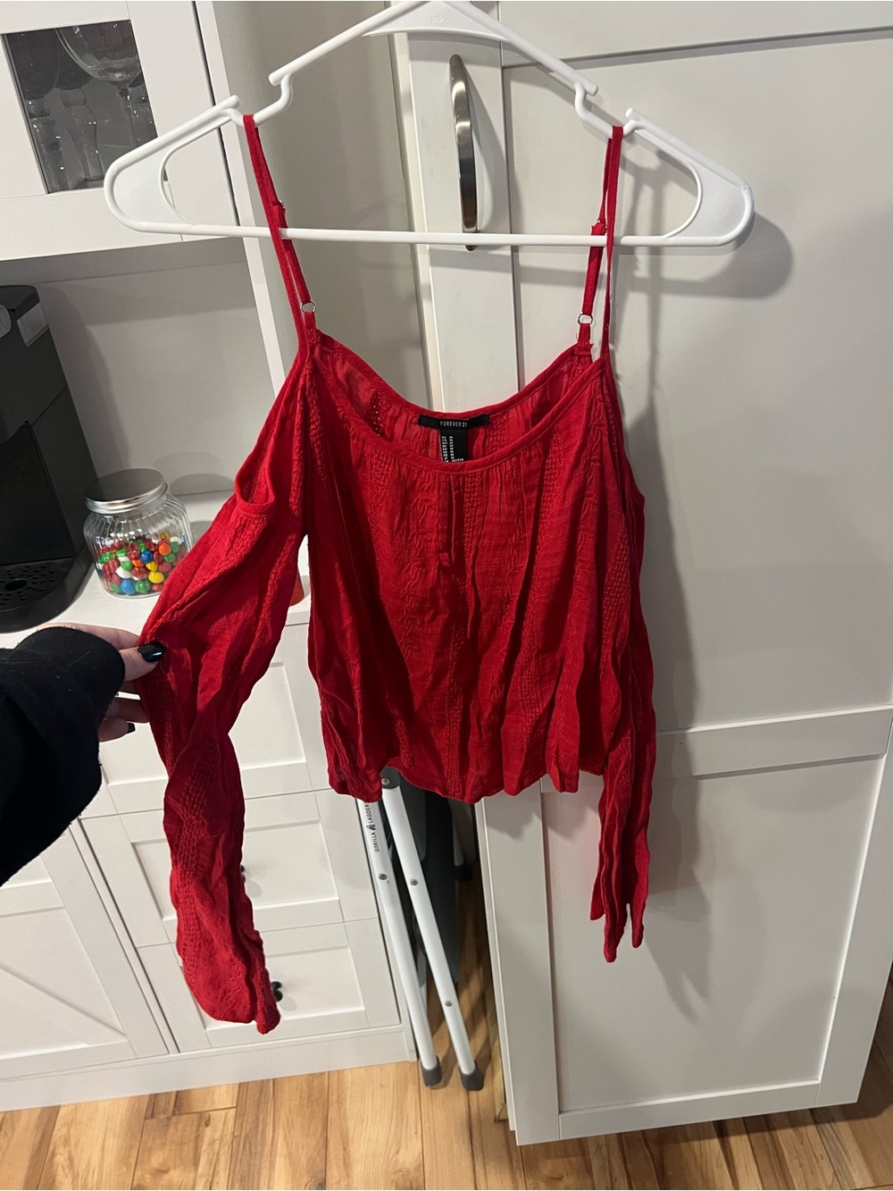 Cute Red cutout shirt
